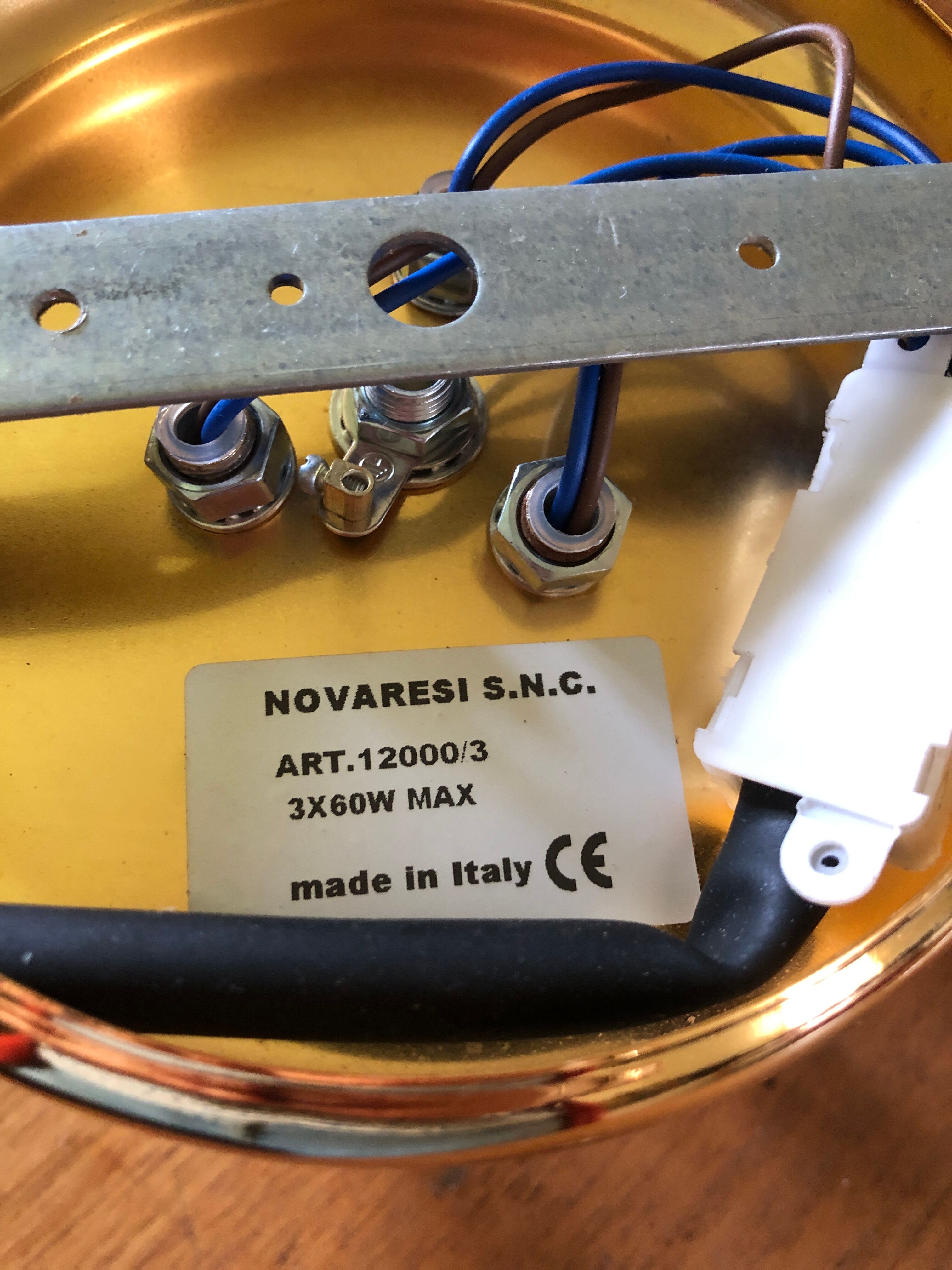 3-sheet Murano glass ceiling lamp for Novaresi