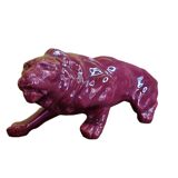 French Art Deco red glazed Ceramic Statue Of A Lion, 1930s