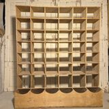 Raw wood locker cabinet