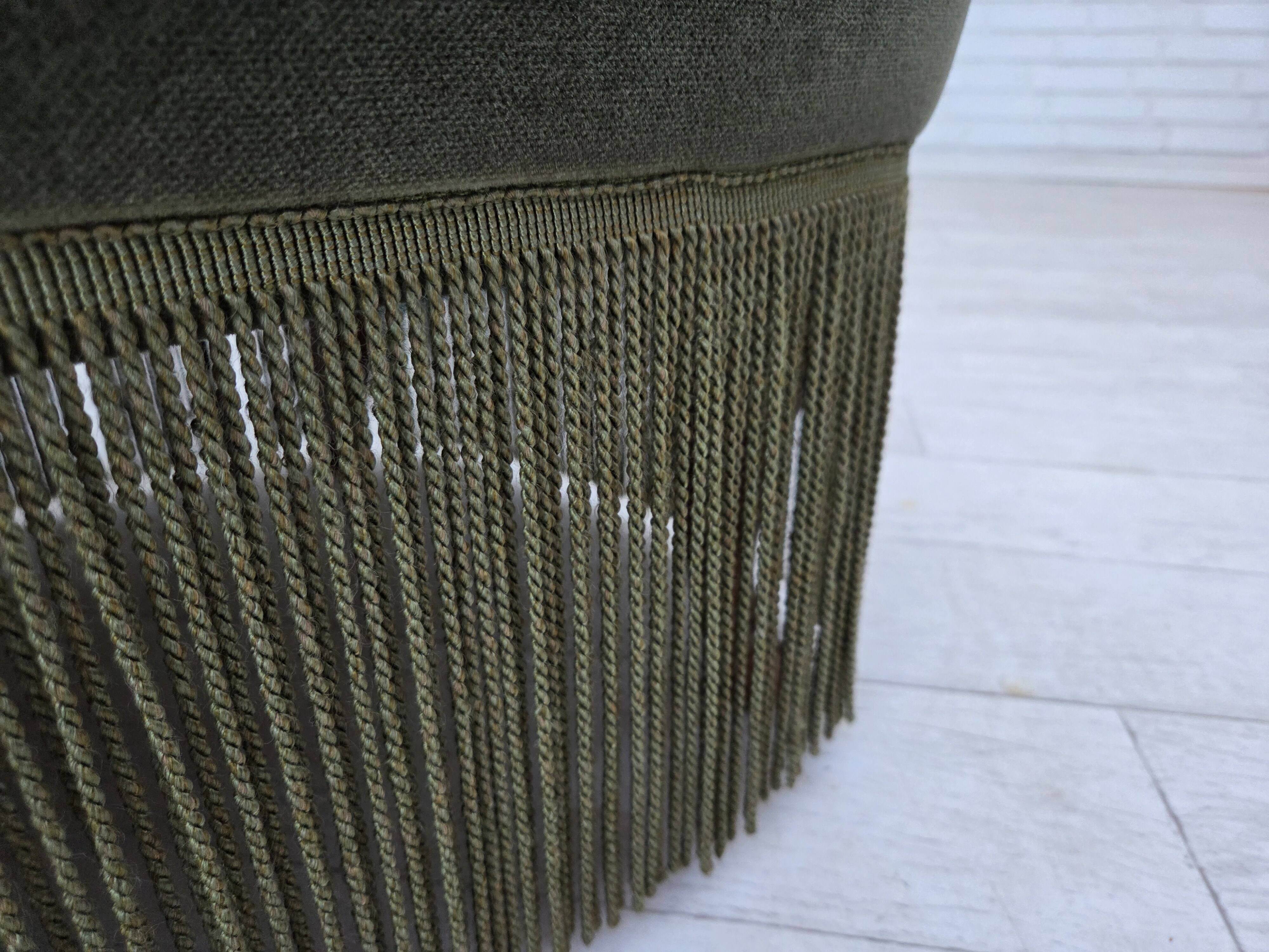 1970s, Danish 3-seater sofa, furniture velour, beech wood legs.