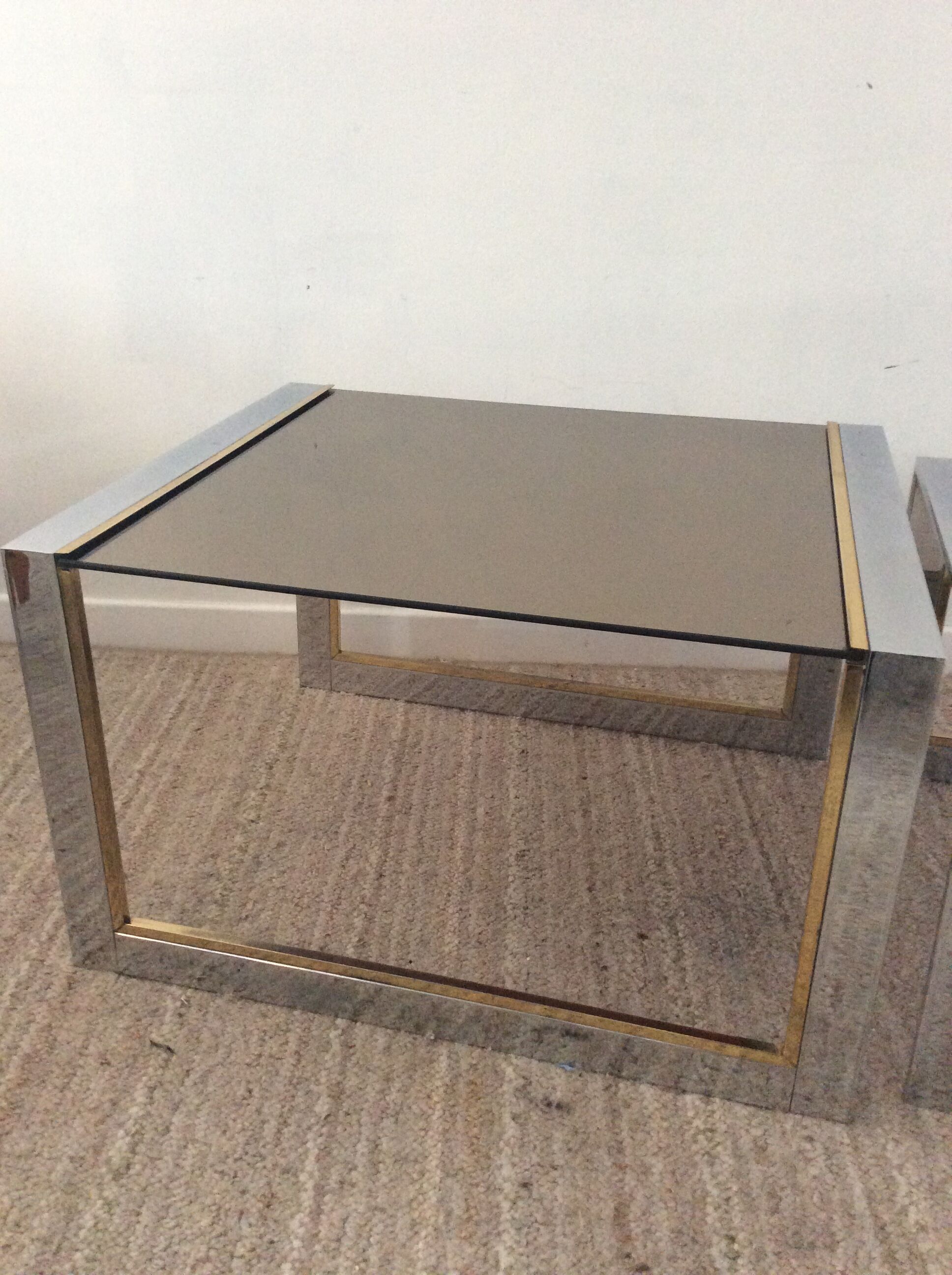 Duo of nesting tables Romeo Rega Italy from the 70s