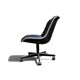 Charles Pollock Knoll office chair in black leather without armrests.