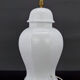 Pied de lampe en porcelaine blanche par Pillivuyt, Japonisme, France, circa 1970