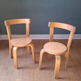 2 children's chairs in Alvar Aalto style