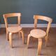 2 chaises enfants style Aalto Alvar