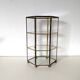 Vitrine pour miniatures, armoire en verre et laiton