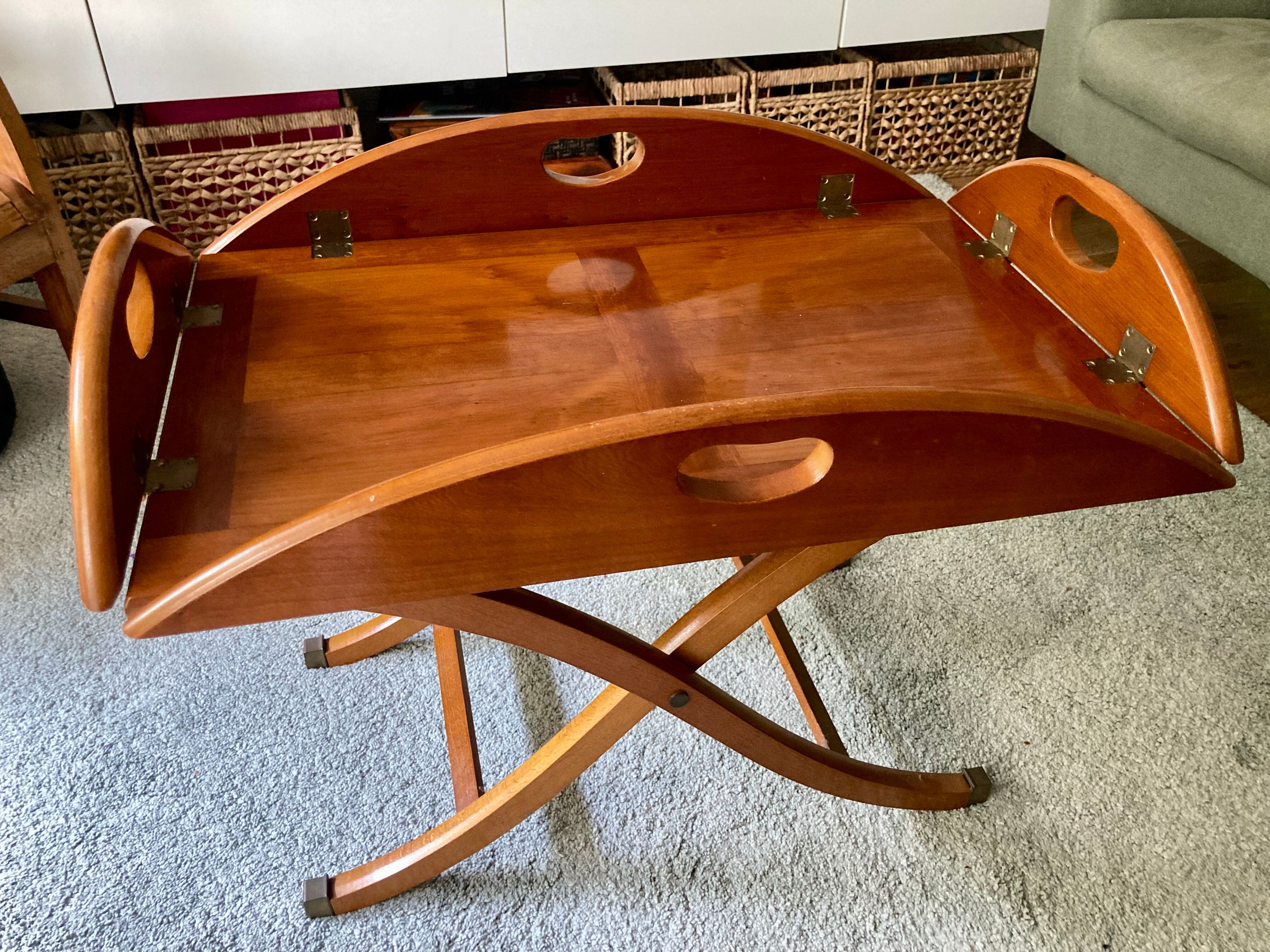 Boat table Butler in beech wood