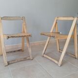 Pair of vintage folding chairs 60s