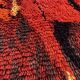 Tapis et tapisserie RYA vintage des années 1970 en marron et orange avec cheval