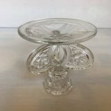 Candle holders flowers butterfly wings moulded glass