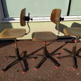Set of 6 adjustable workshop pfaff chairs swivel sewing