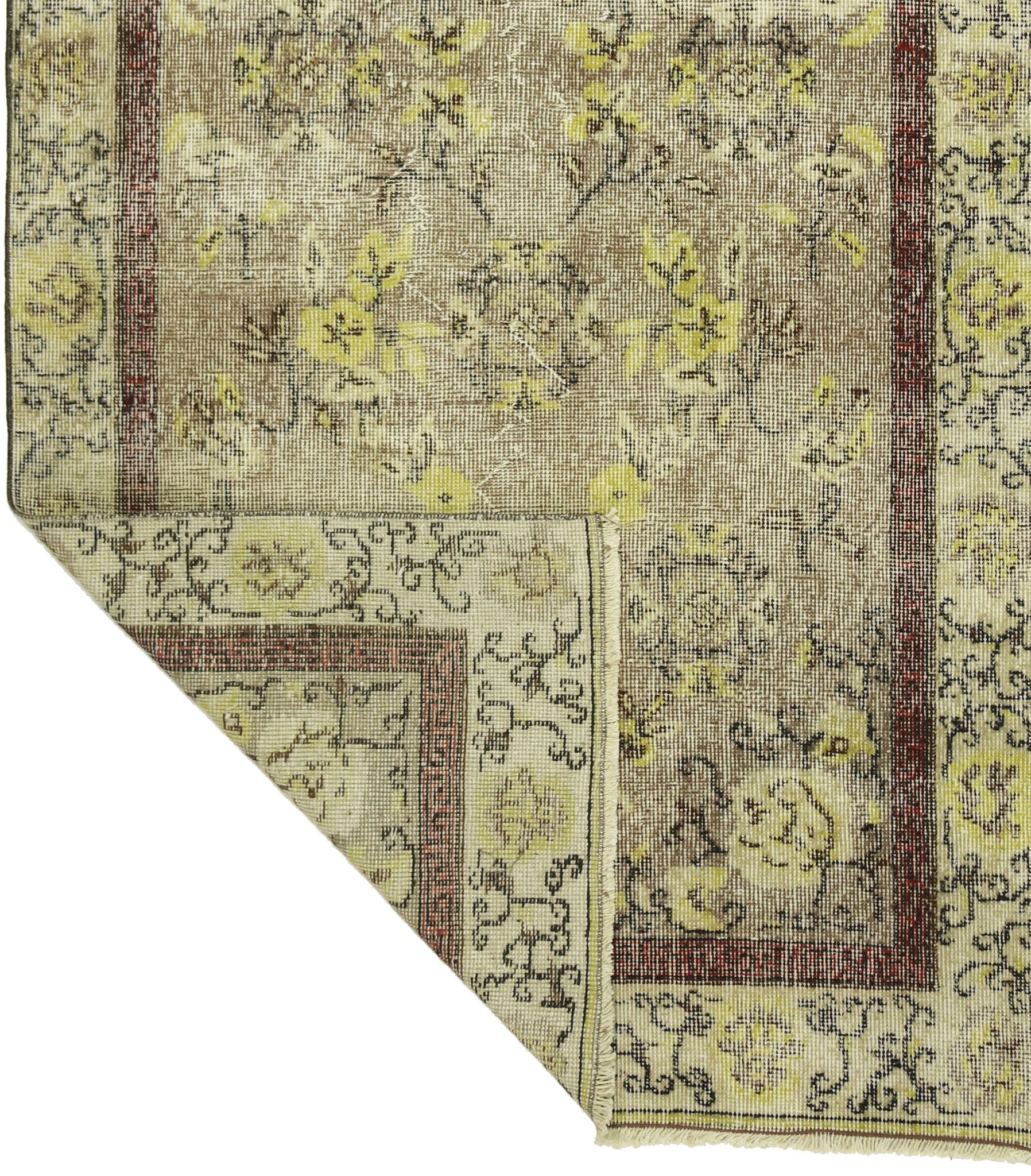 Anatolian handmade vintage rug 213 cm x 107 cm