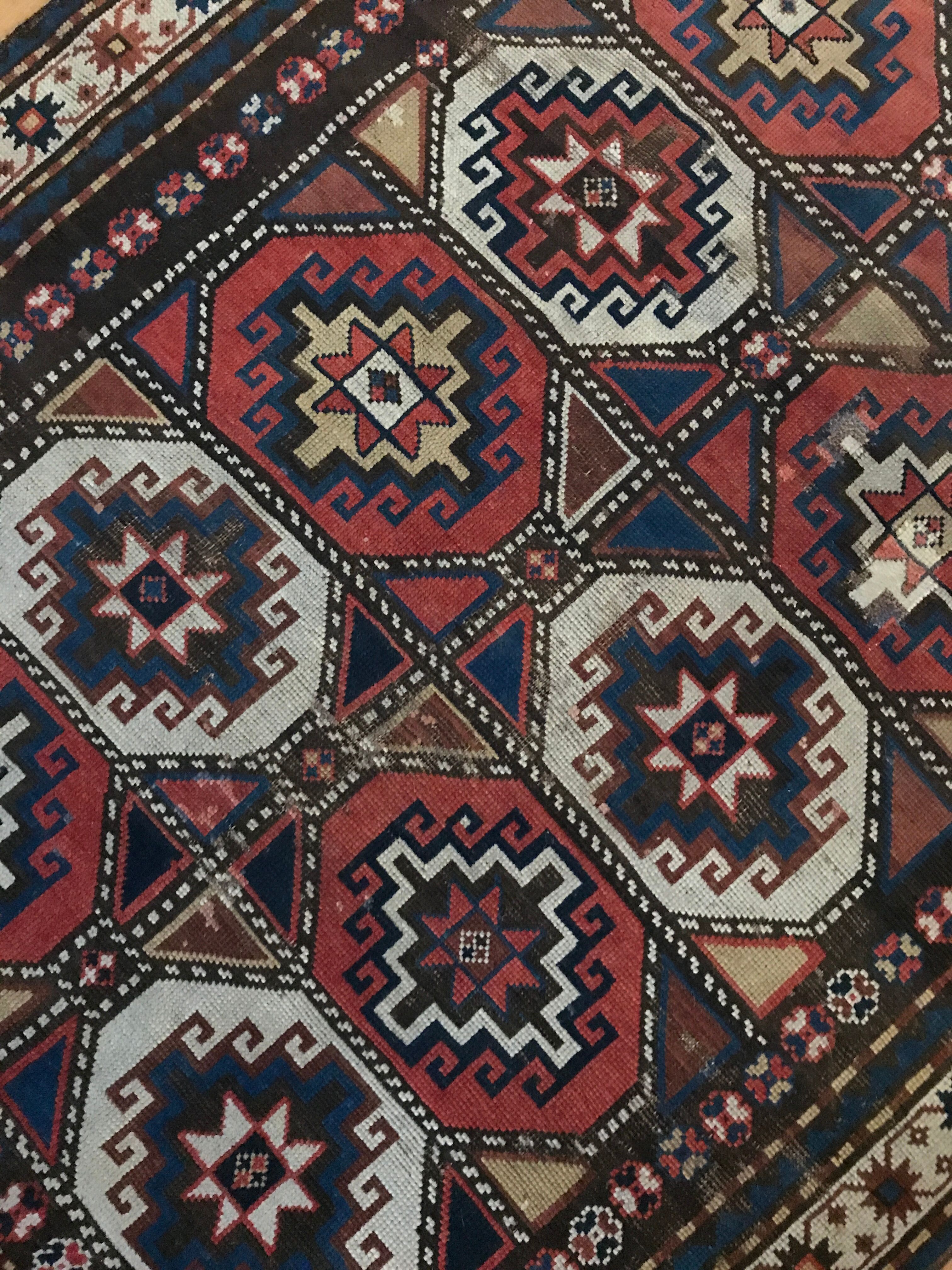 Carpet Caucasian chat late 19th 112x198cm