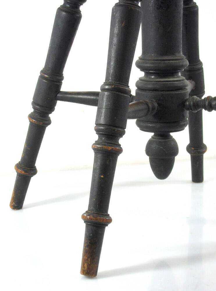 Dutch antique adjustable piano stool