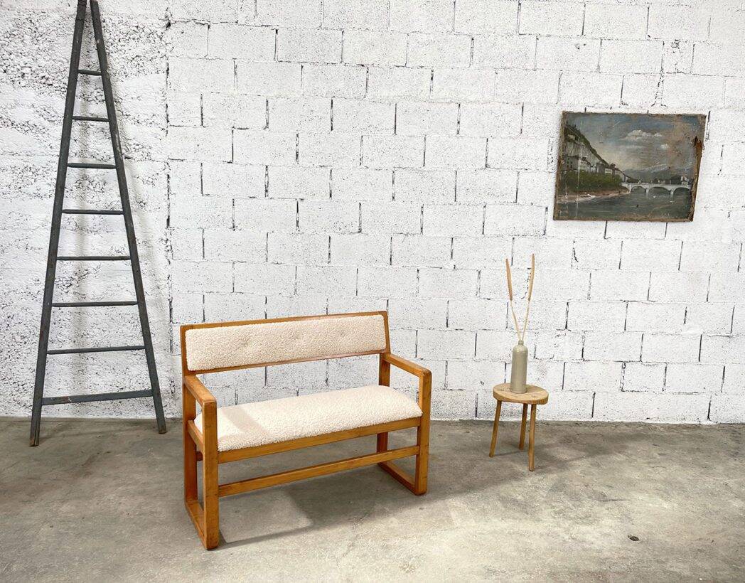 Vintage oak bench from the 50s