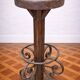 Tabouret d’atelier ancien bois et fer forgé – H 82 cm