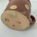 Petit pot à lait caramel à pois – Poterie savoyarde vintage