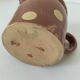 Small caramel milk jug with polka dots – Vintage Savoyard pottery