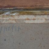 Art Nouveau Wall-Mounted Coat Rack with Framed Watercolors by Cassier, Belg