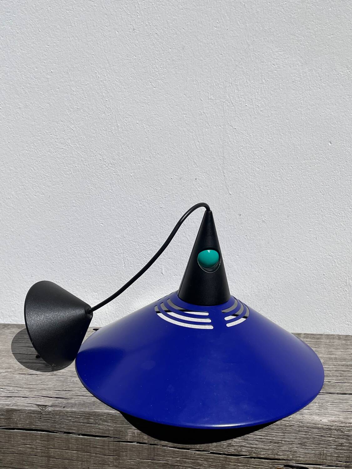 Postmodern blue metal pendant light Glossy