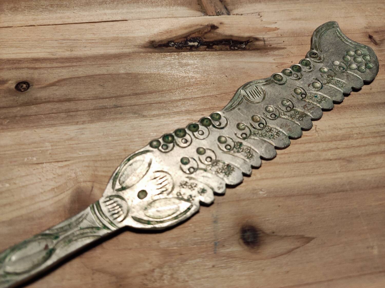 Antique metal cake knife