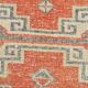 Tapis vintage orange et gris de petite taille 2x3