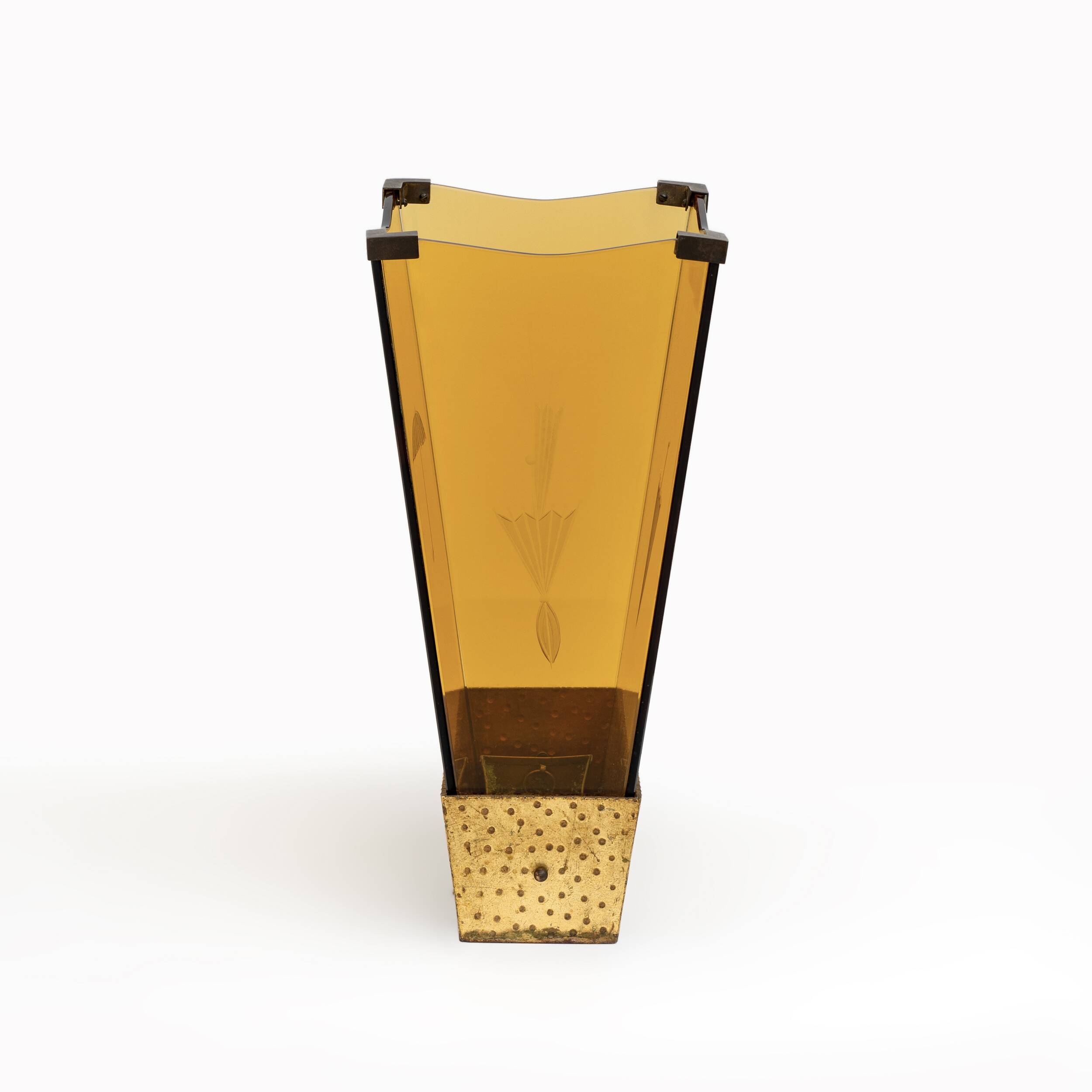 Attributed Pierluigi Colli MidCentury, Glass Umbrella Stand, Cristal Art