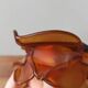 Vintage molded glass lamp globe amber flower shape hanging lamp
