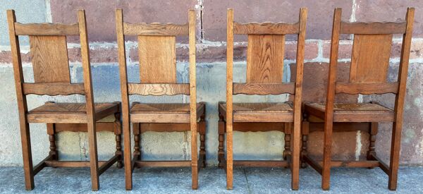 4 chaises basque en chêne