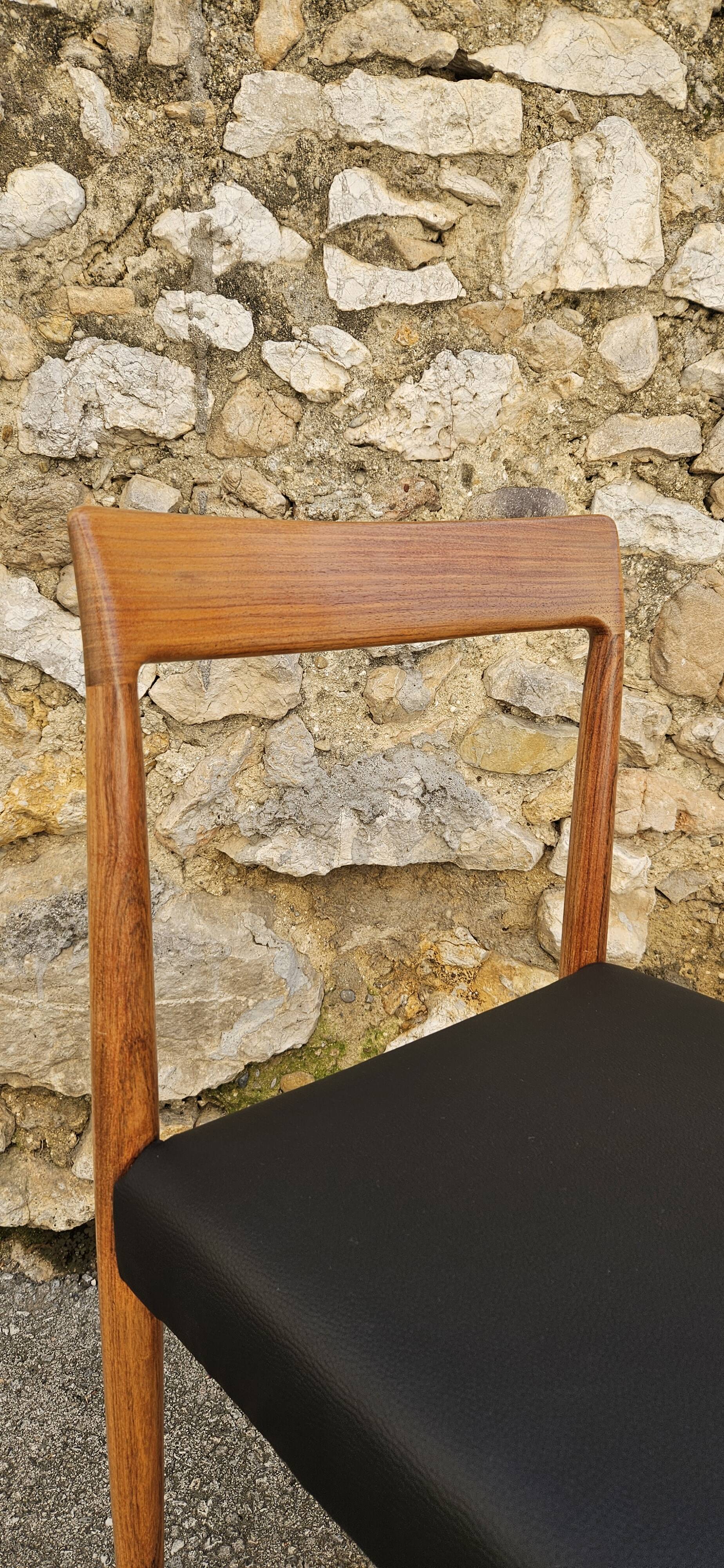 Rosewood chairs, 1960s, by the brand Lübke.