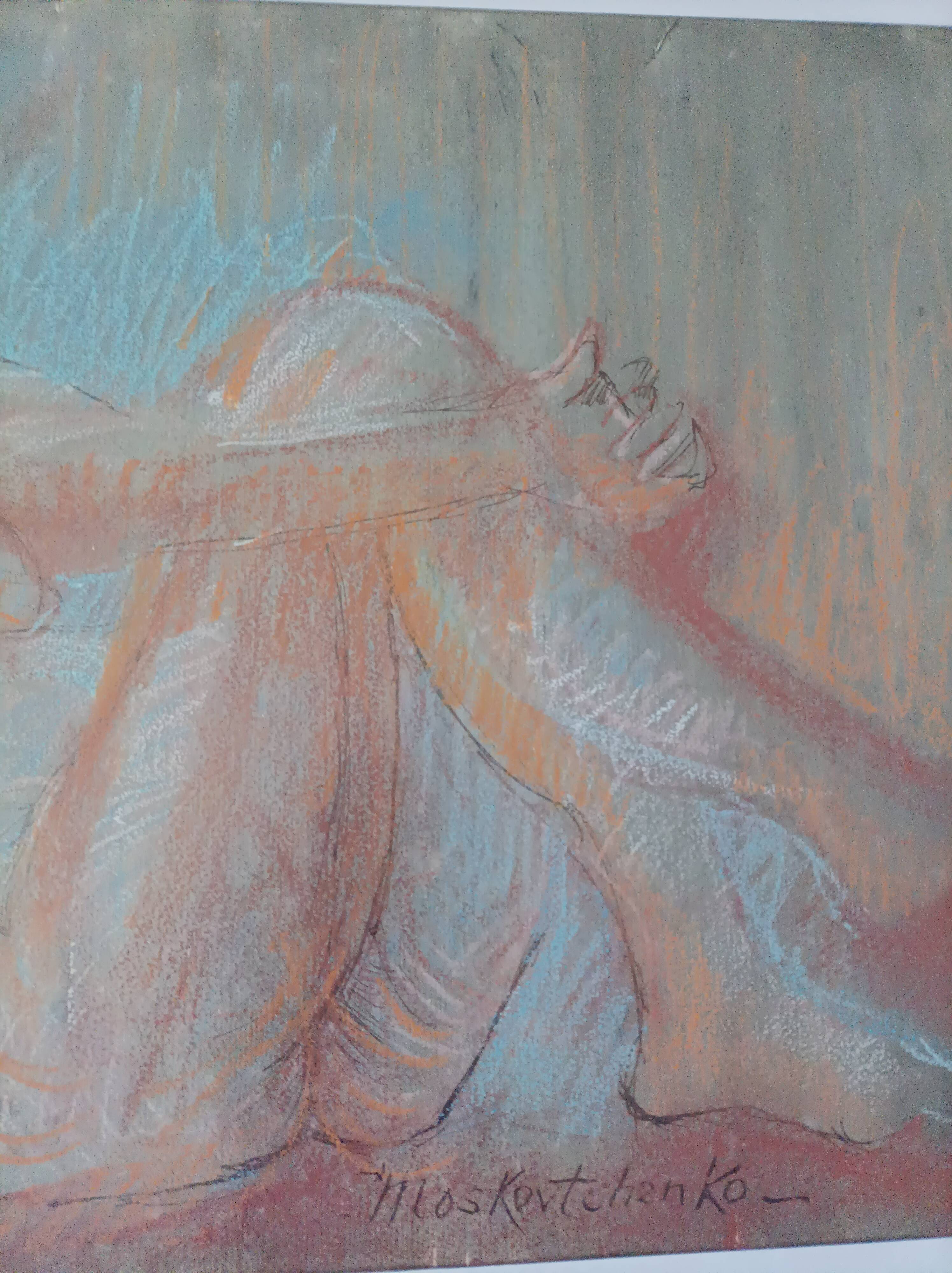 Michel Moskovchenko pastel painting Female Nude