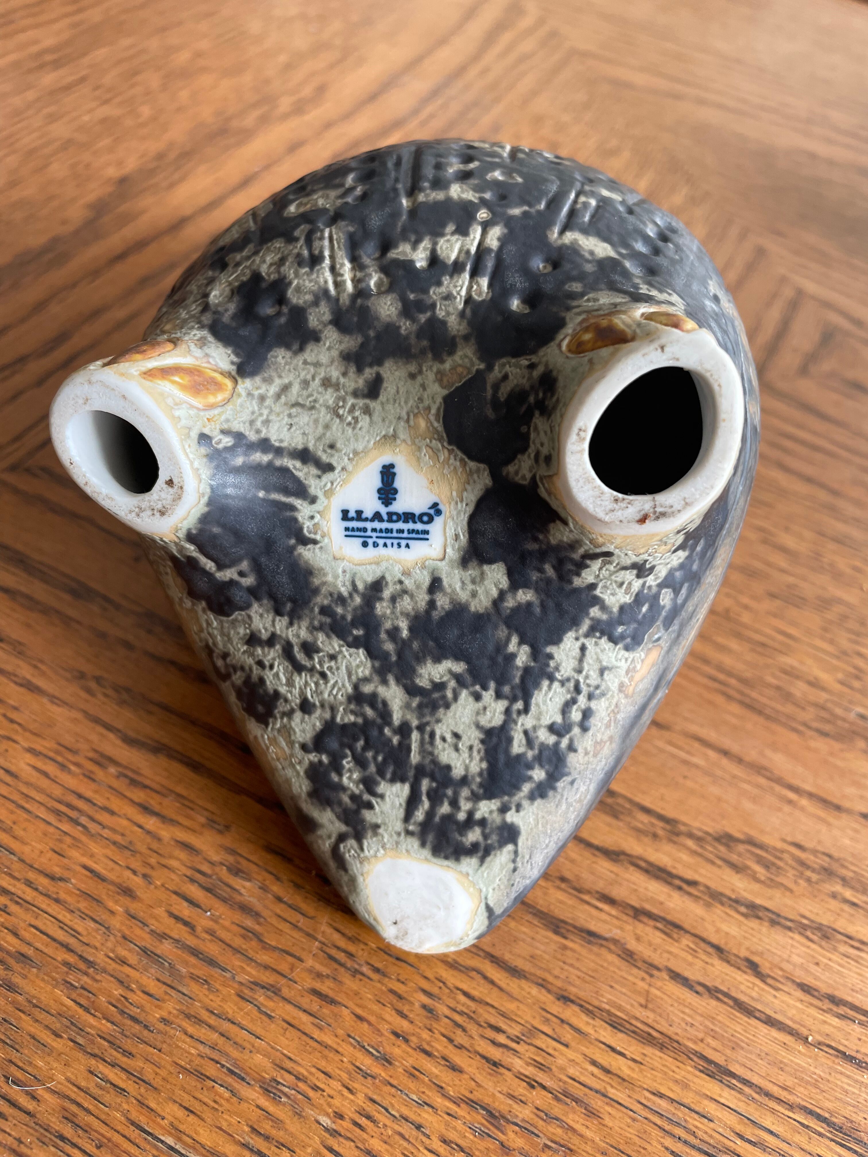 Lladro ceramic owl statuette by Antonio Ballester