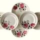 6 antique flat plates in faience from badonviller