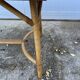 Vintage 80s extendable oak veneer rattan table