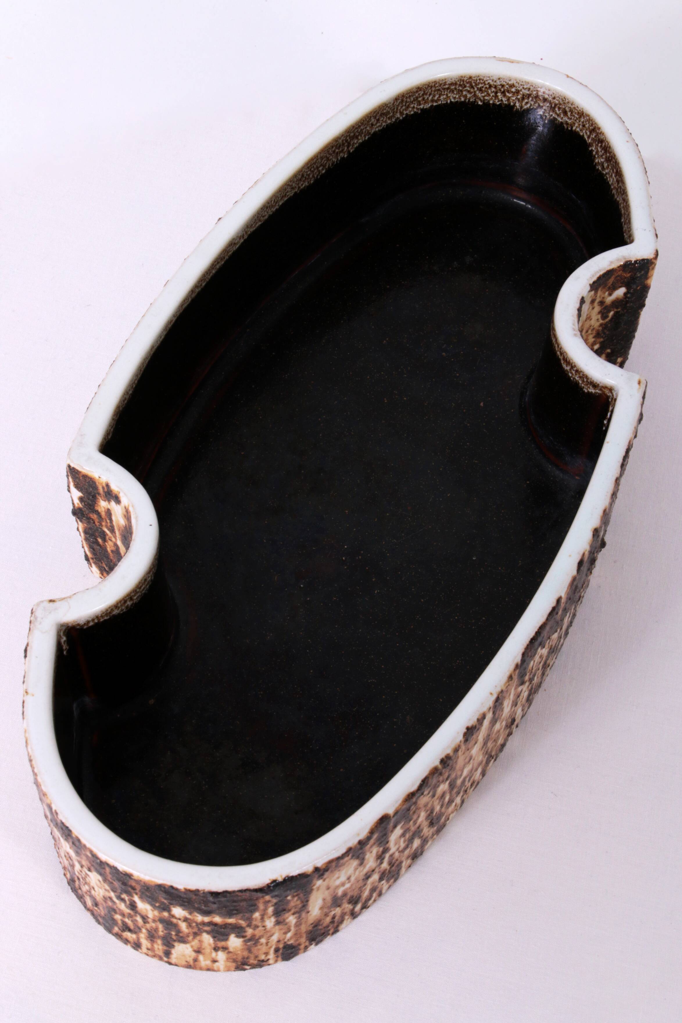 Vintage Yamasan Ikebana Bowl - Authentic 1960s Japanese Ceramic