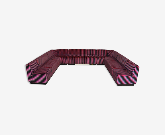 Canapé à rayures modulaires de Cestari, 1995, set de 13