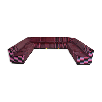 Canapé à rayures modulaires de Cestari, 1995, set de 13