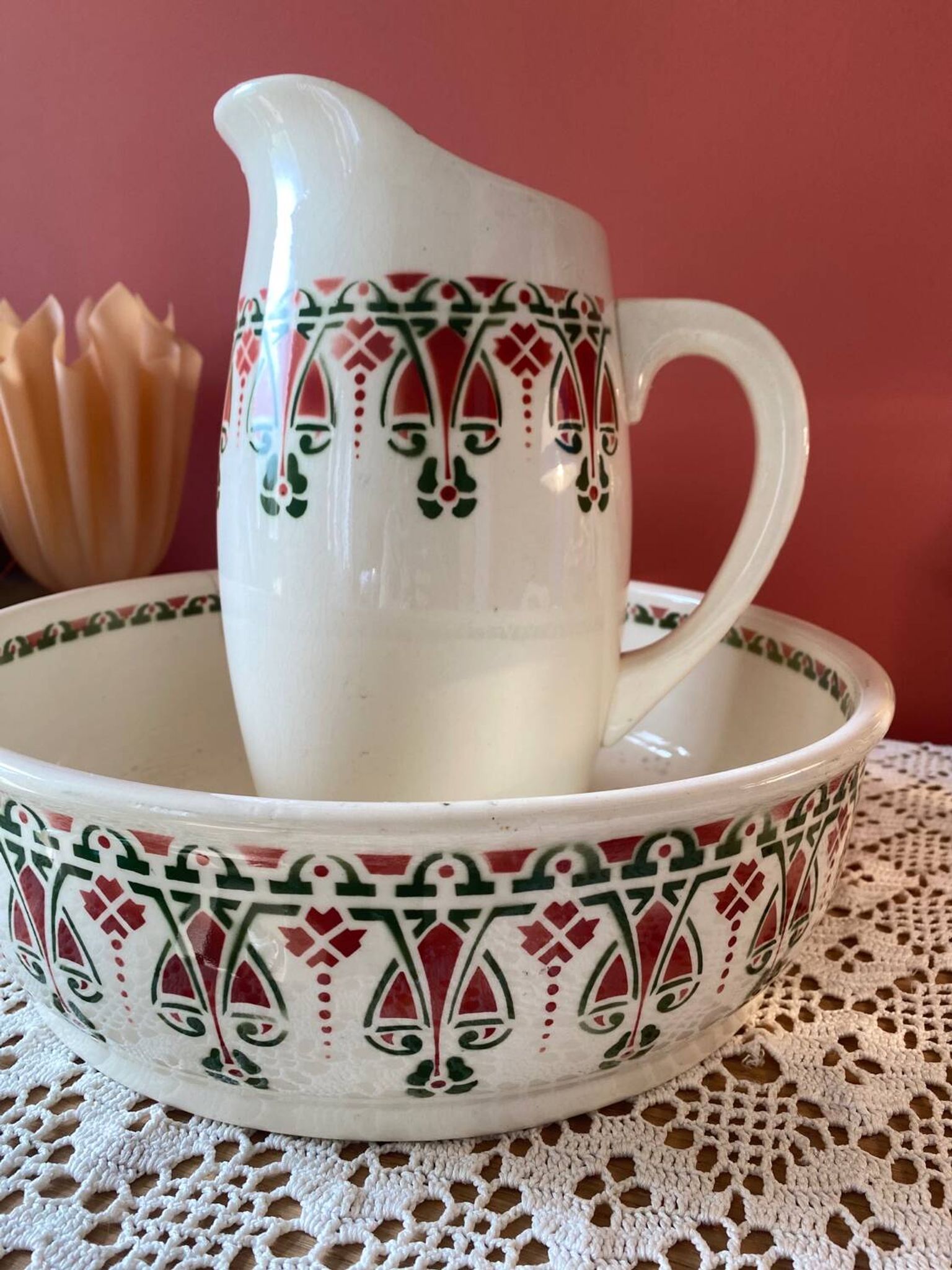 Art Deco toilet set