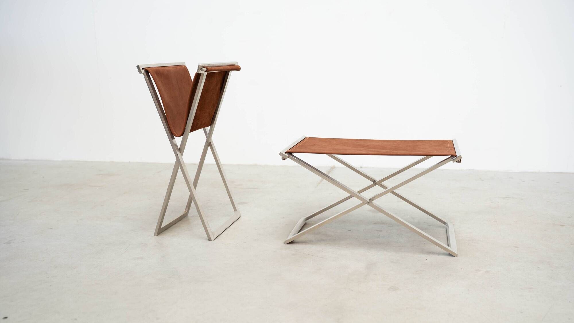Pair of folding stools by Michael Christensen