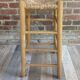 Wooden and straw stool
