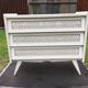 Vintage lacquered chest of drawers grey white