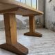 Brutalist pine oval table