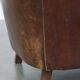 English style sheep leather club chair finished with decorative nails
