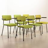 6 Dutch Design Gispen Dining Chairs Model 1235 by André Cordemeyer 1960s