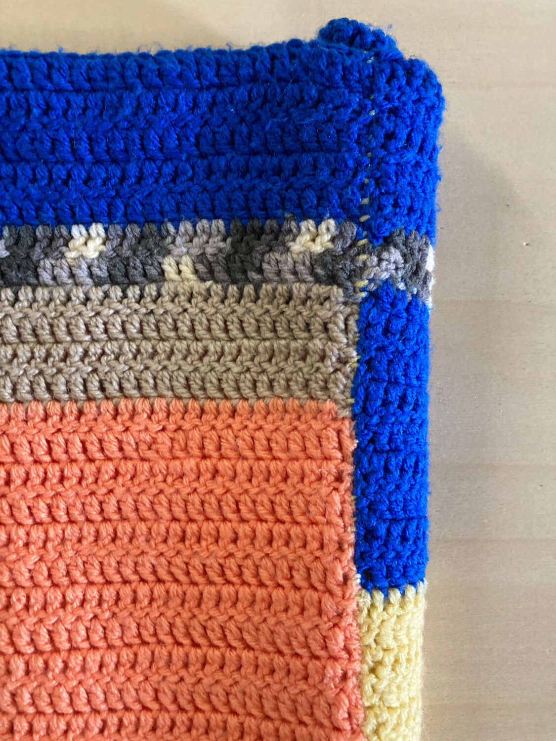 Plaid patchwork wool vintage blanket