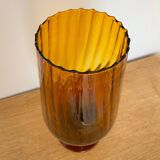 Large amber vase from the 1960s.