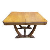 Table de salle à manger époque Art Déco + 2 allonges