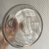Set of two crystal carafes with star pattern