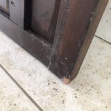 Vintage Indonesian teak shuttered mirror
