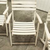 Garden furniture table and 4 armchairs 60's in its juice